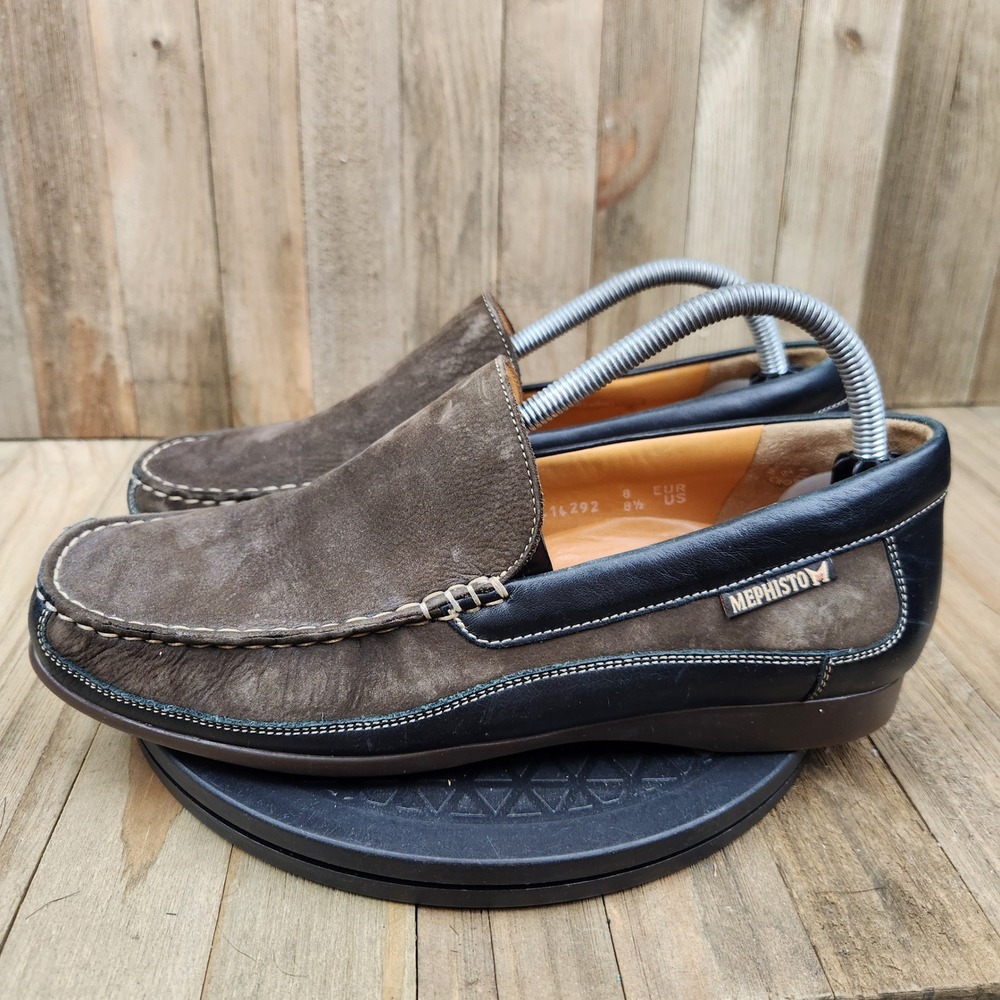 Mephisto Cool-Air Loafers Mens size 8.5 US 8 EU Brown Leather Suede